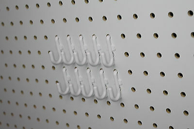 Plastic Pegboard Hooks Lowercase j-Hooks for peg boards 100 pieces
